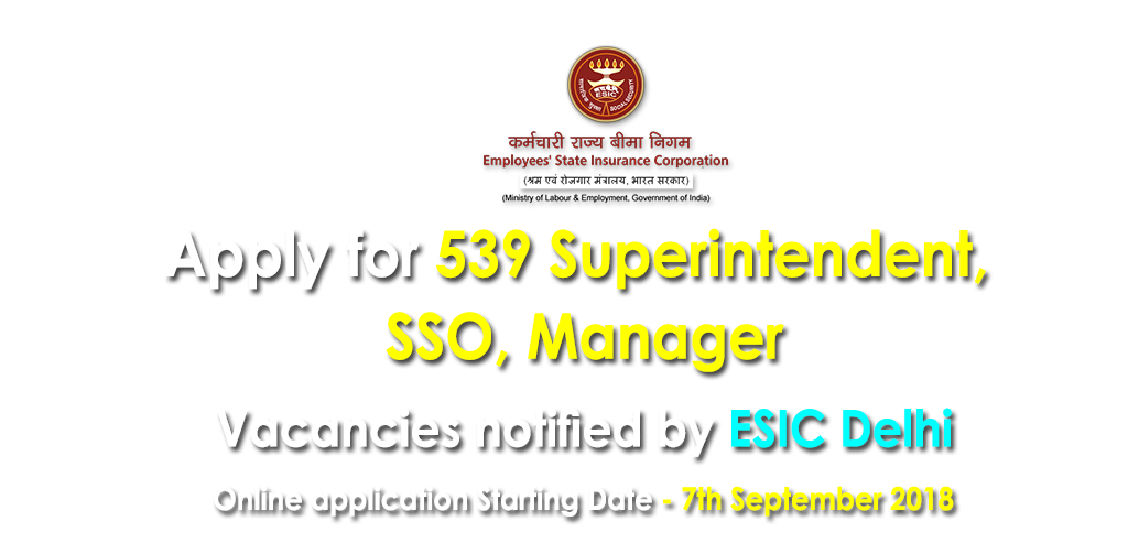 ESIC Delhi recruitment